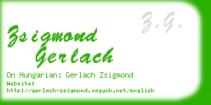 zsigmond gerlach business card